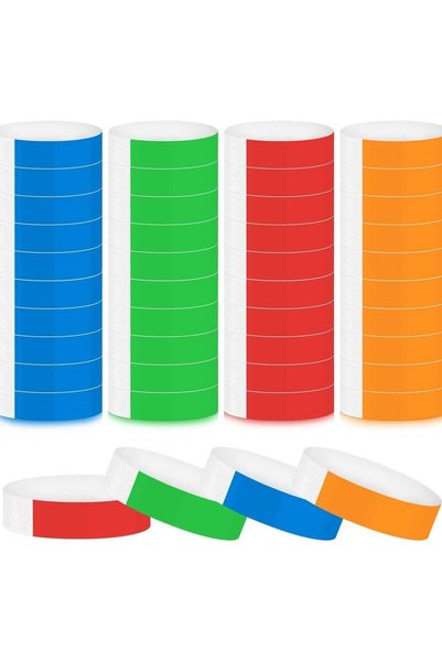 Generic 200 Pack Wrist Bands Paper Wristbands for Events, Waterproof Identifi...