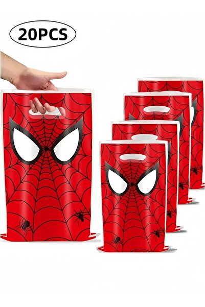 Generic 20 PCS Red Spider-Man Birthday Party Supplies Cartoon Candy Bags Tote...