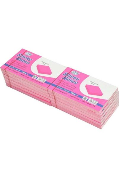 Generic FIS Sticky Notes, Fluorescent Pink, 3 x 5 Inch, 100 Sheets per Pack, ...