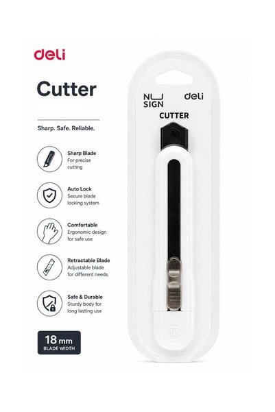 Generic 1-Piece Nusign Heavy Duty Snap-Off Utility Cutter White