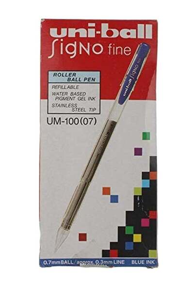 Generic Uniball 12-Piece Signo UM-100 Rollerball Pen Set 0.7mm Blue