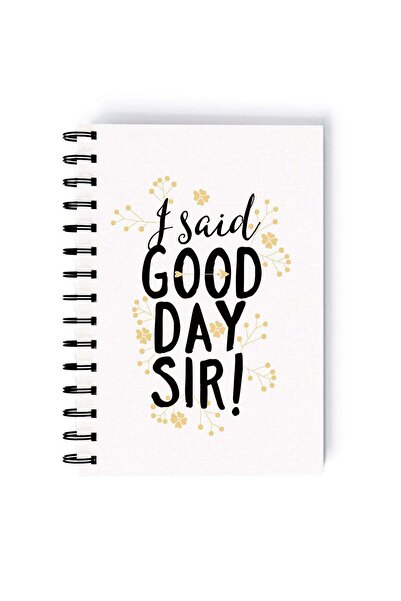 Generic Spiral A5 Notebook Funny Typography Cute Good Day White