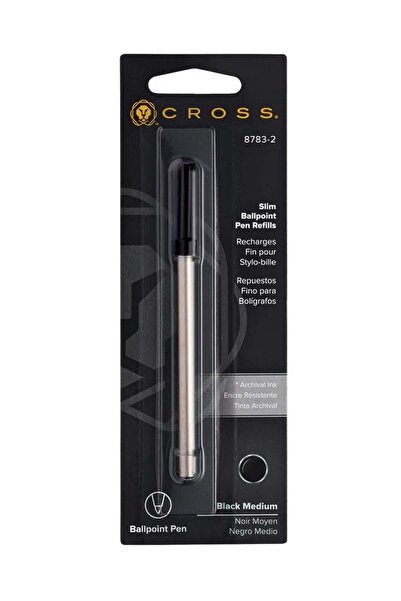 Generic 1-Piece Slim Ballpoint Pen Refill Medium Tip Black Ink