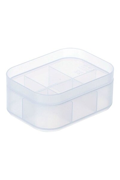 Generic 6 Compartments Desktop Organizer With Lid Clear