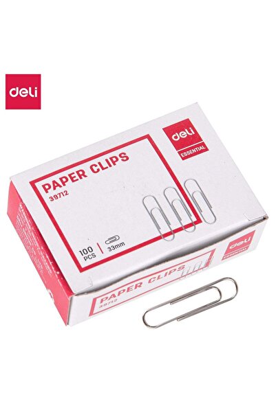 Generic Deli E39712 Paper Clips 33mm Silver - 100pcs - ideal for document org...