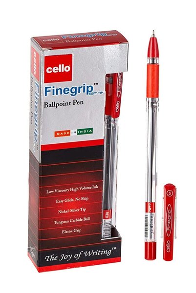 Generic 12-Piece Finegrip Ballpoint Pen Red Ink