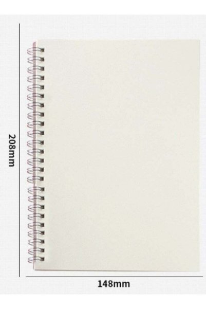 Generic 1-piece roll-up PP coil notebook, blank style, A5/80 sheets