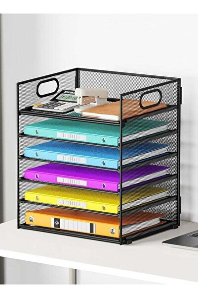 Generic HOOPZOZA 6 Tier Paper Letter Tray Organizer Mesh File Organizer with ...