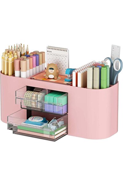 Generic Desk Organizer Pen Holder for Desk with 3 Drawers, Multi-Functional P...
