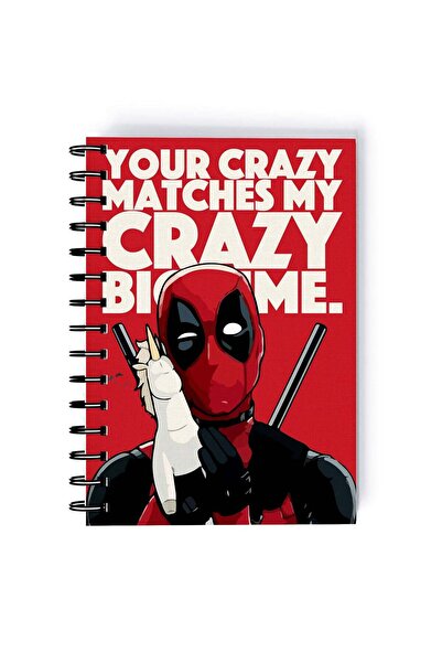 Generic Spiral A5 Notebook Dead Pool Ryan Reynolds Matches my Crazy Quote Dea...