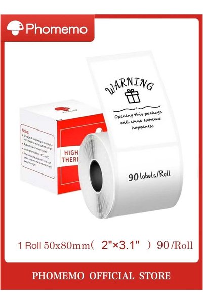 Generic Thermal Self-Adhesive Label 50x80mm(2"x3.1")-90 Labels/Roll, for M110...