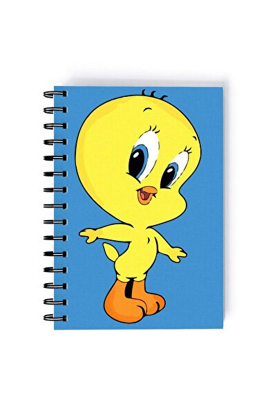 Generic Spiral A5 Notebook Tweety Bird Blue Retro Looney Tunes 90s Cartoon Ae...