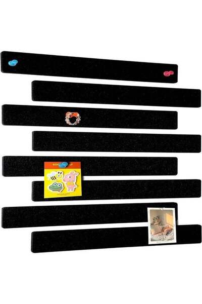 Generic 8 Pcs Cork Board Strips with 30 Pushpins, Self-Adhesive Bulletin Boar...