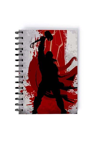 Generic Spiral A5 Notebook Thor Asgard King God of Thunder Scene