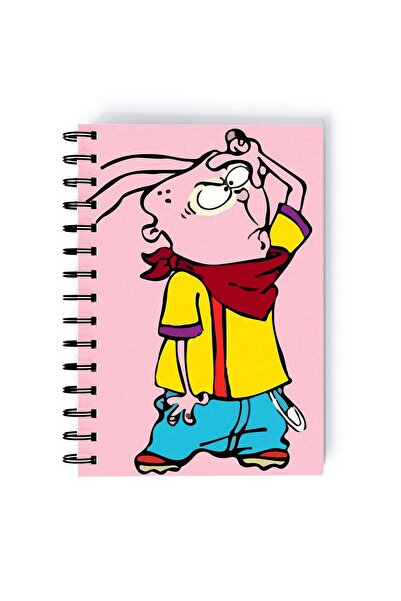 Generic Ed Edd And Eddie Cartoon Printed Spiral A5 Notebook Yellow/Green/Red