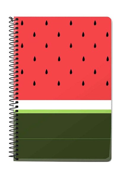 Generic Minimal Watermelon A5 Spiral Notebook Pink/Green/White