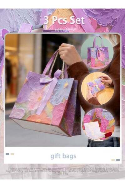 Generic 3-piece set includes a medium, an envelope, and a greeting card,Oil P...