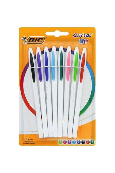 Generic Bic Cristal Up Ballpoint Pens Assorted Medium Writing Pen Black, Blue...