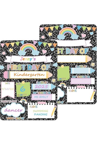 Generic ARS First Day Last Day of School Board Sign,14x10 inch Composition Do...