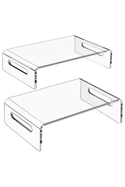 Generic ARS 2 Pack Monitor Stand Riser, Acrylic Monitor Stand for Computer, L...