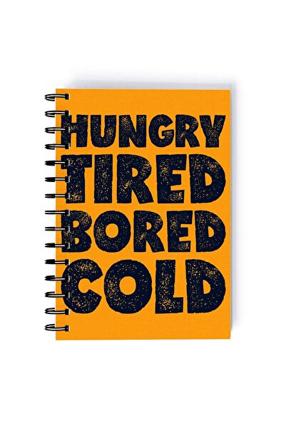 Generic Spiral A5 Notebook Funny Cute Quote Hungry Tired Bored Aesthetics