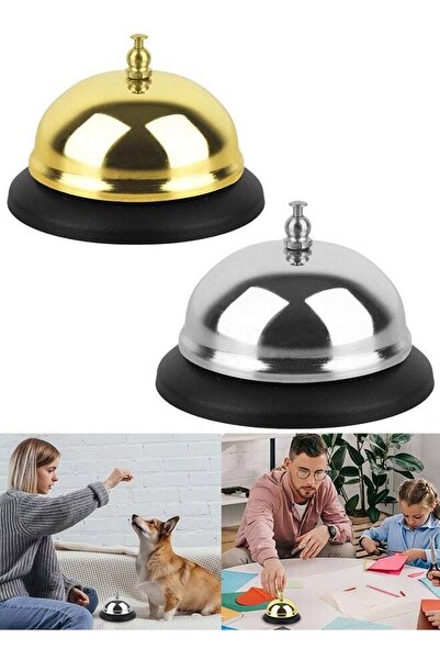 Generic 2 Packs Call Bell Loud Clear Desk Bell with Anti-Rust Steel 3.3 Inch ...