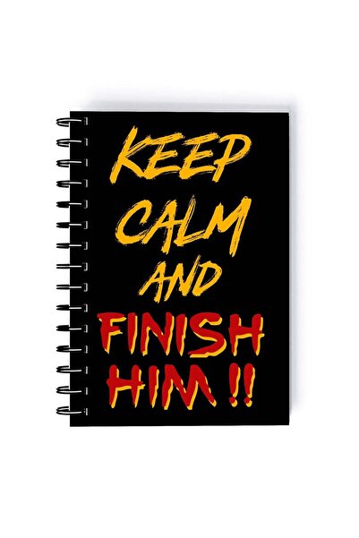 Generic Mortal Kombat Printed Spiral A5 Notebook Yellow/Black/Beige