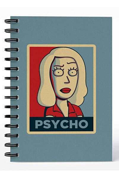 Generic Wirebound Spiral Notebook Psycho Hope Rick And Morty Poster Lined Wri...