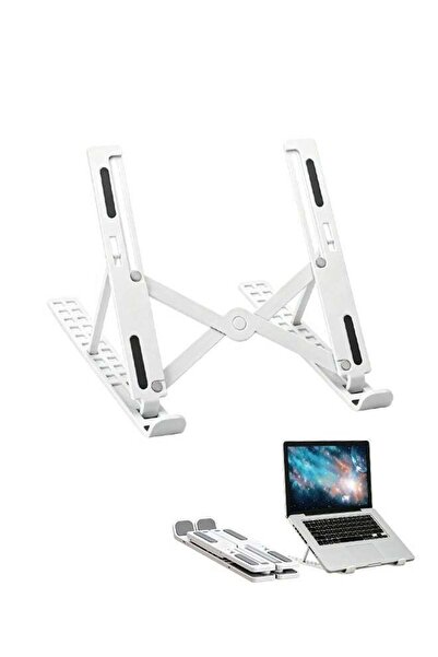 Generic Foldable Plastic Laptop Stand Adjustable Height Notebook Riser Portab...