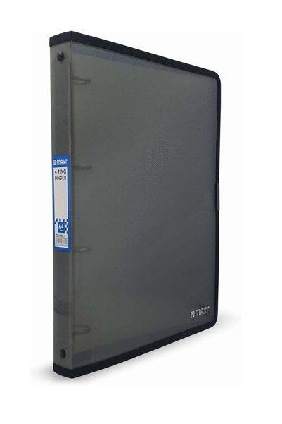 Generic Maxi A4 Ring Binder With 4 Ring Translucent Black, waterproof, dust-p...