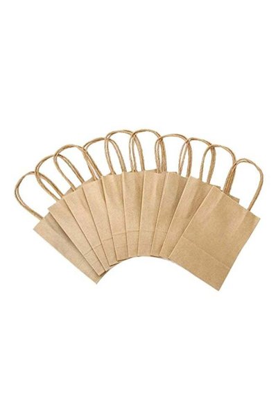 Generic 10-Piece Value Pack Paper Bags Beige