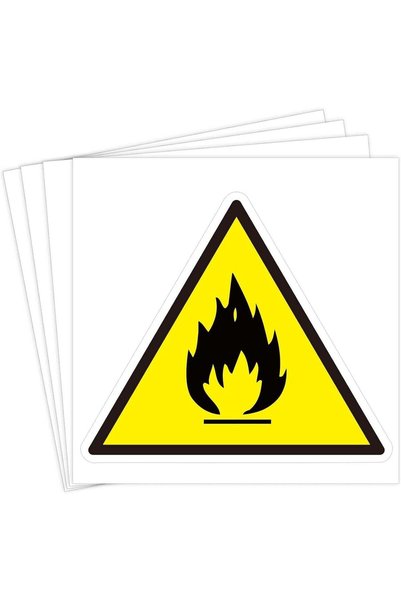 Generic ARS® Flammable Symbol Sticker Safety Warning Sign - Self Adhesive Vin...