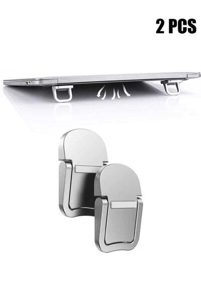 Generic 2PCS Portable Keyboard Riser, Self-Adhesive Aluminum Alloy Mini Lapto...