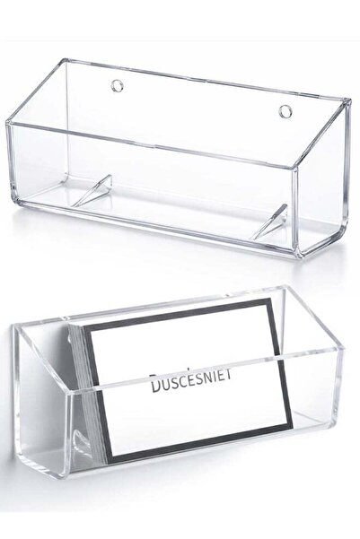 Generic 2 PCS Acrylic Business Card Holder, Wall Mount Clear Business Card Or...