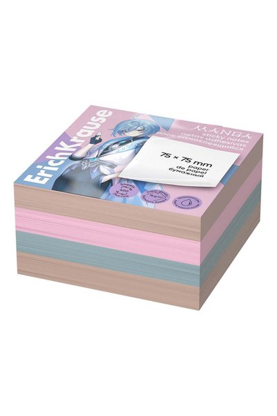 Generic 400-Sheet Sticky Notes 75x75mm Size Assorted Manga Themed Colours