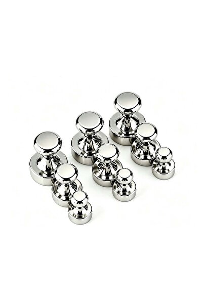 Generic Heavy Duty Metal Magnetic Push Pins Assorted Sizes, Pack of 20 – 12 S...