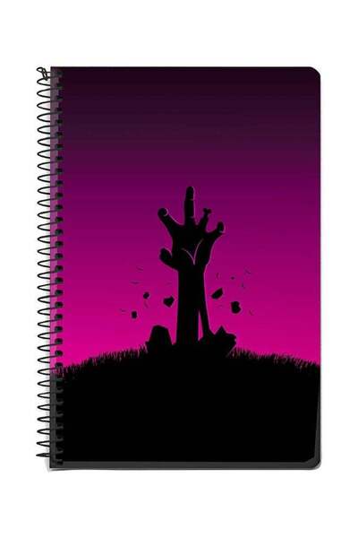 Generic Reach A5 Spiral Notebook Purple/Black