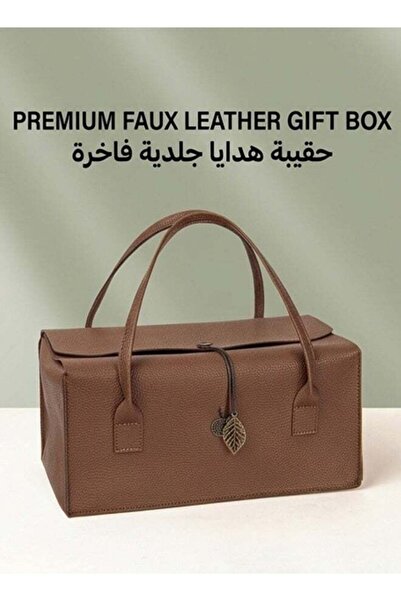 Generic Large Faux Leather Gift Box with Lid & Handle, Rigid Cardboard Storag...