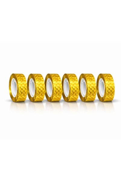 Generic 6PCS Gold (12mmx 30 Meter each) Colourful Decorative Glitter Tape Rol...