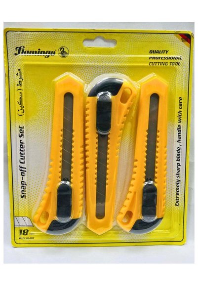 Generic 3-Pieces 18mm Wide Blade Snap Off Cutter Set