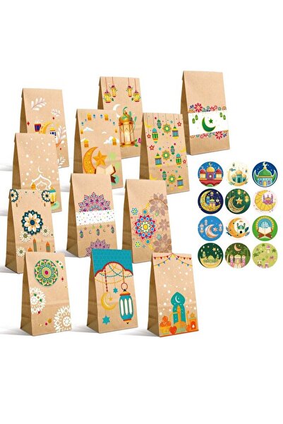 Generic A Set of 24 Ramadan-Themed Blessing Kraft Paper Bags, Complete with a...