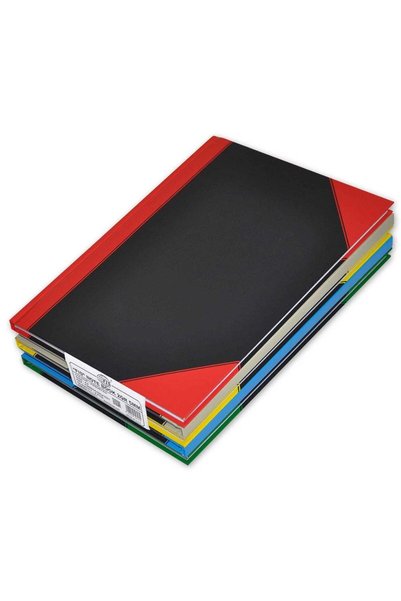Generic FIS Pack of 5 Hard Cover Note Book 2Q A4 5Mm,Black With Colored Corne...