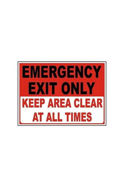 Generic Emergency Exit Only Vinyl Stickers - 3 Pack