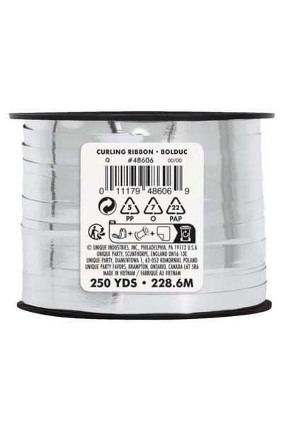 Generic Metallic Silver Curling Ribbon - 250 Yards