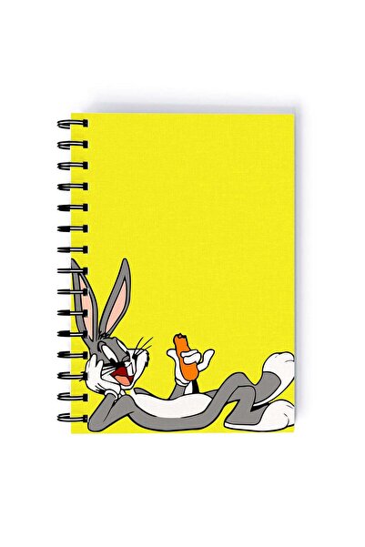 Generic Spiral A5 Notebook 90s Cartoon Graphic Carrot Bugs Bunny Looney Tunes