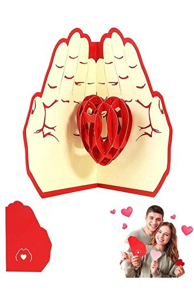 Generic Pop Up Anniversary Cards Heart Tree Couple, 3D Handmade Cherry Blosso...