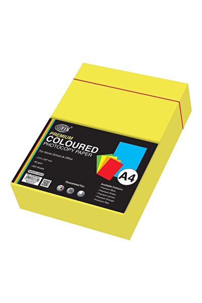 Generic FIS Premium Color Photocopy Paper, 500 Sheets, 80 gsm, Premium Lemon ...