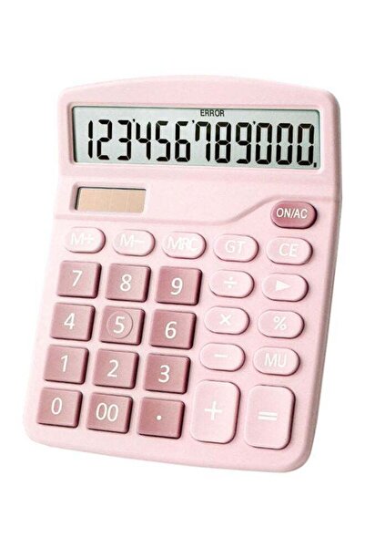 Generic 12-Digit Desktop Standard Function Calculator Pink