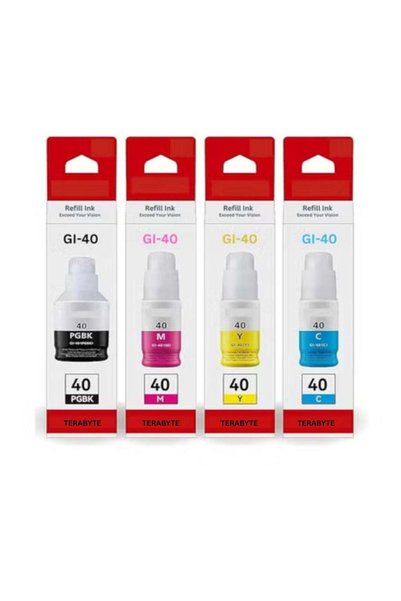 Generic GI-40 PGBK/C/M/Y (4-Pack Pigment Black Cyan Magenta Yellow) GI 40 Com...