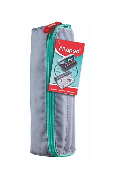 Generic Maped Pencil Case Basic Purple